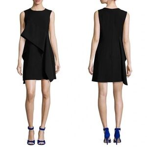 Diane von Furstenberg Black Ruffle Mini Dress